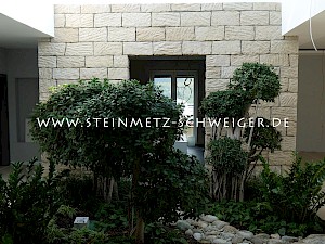 Innenwand mit Sandstein rustikal vorgeblendet