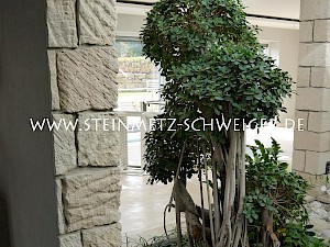 Innenwand mit Sandstein rustikal