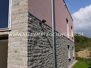 Außenwand Verkleidung aus Kalkstein